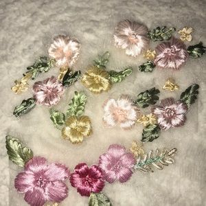 New 6 Pc Set Of 3D Flower Appliqués